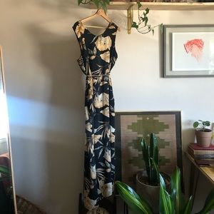 Vintage Jessica Neutral Vacation Maxi Dress